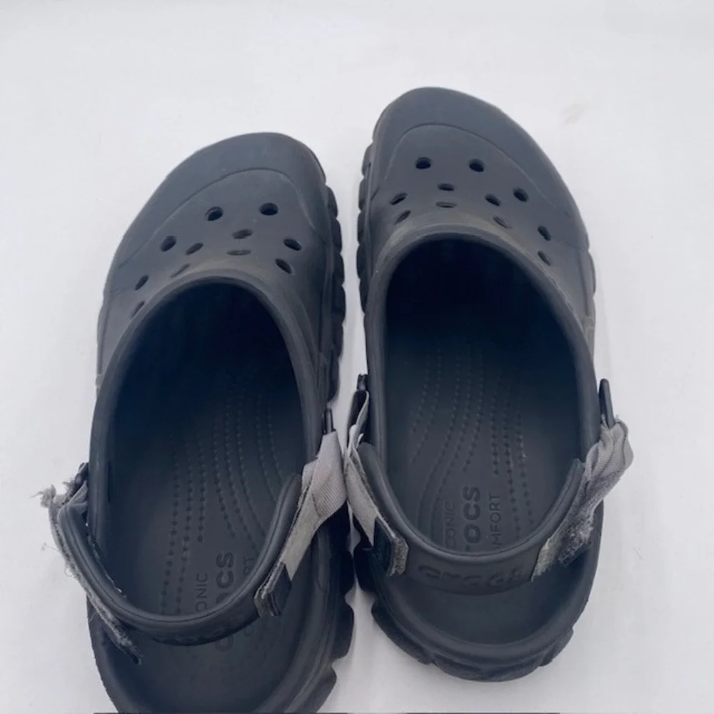 Crocs Classic All-Terrain Clog Sandals Mens 10 Women 12 Black Rugged Hiking Gorp